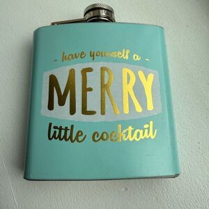 Teal Flask “have yourself a merry little cocktail” NWT